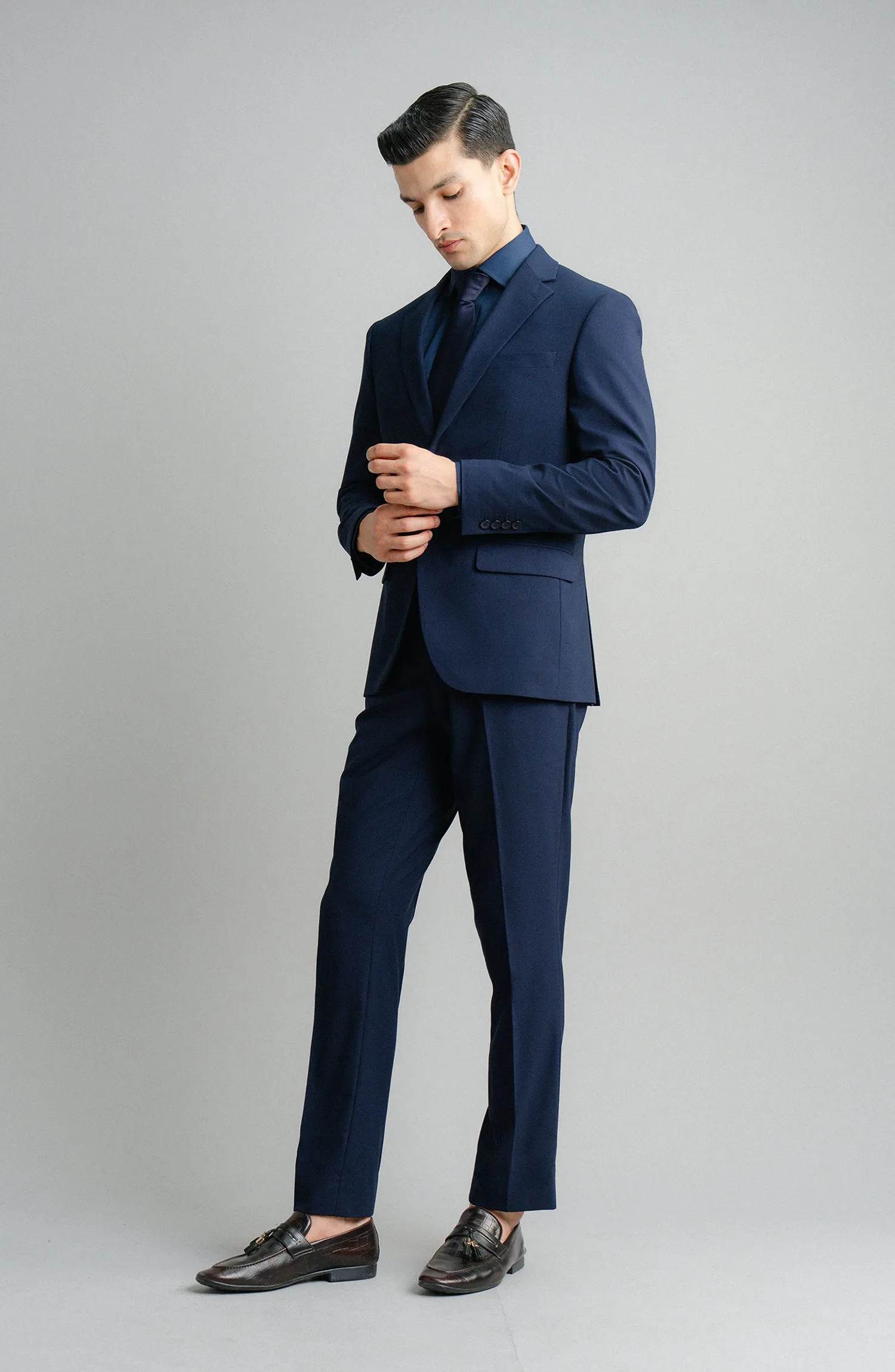 SHARP PLUS (2 PC) TROUSER - NAVYBLUE