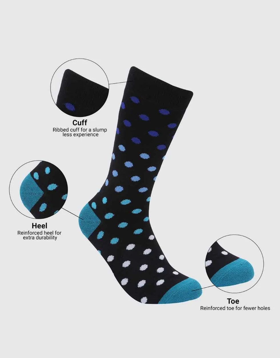 Sharp Twilight Dress Crew Socks 6 Pack