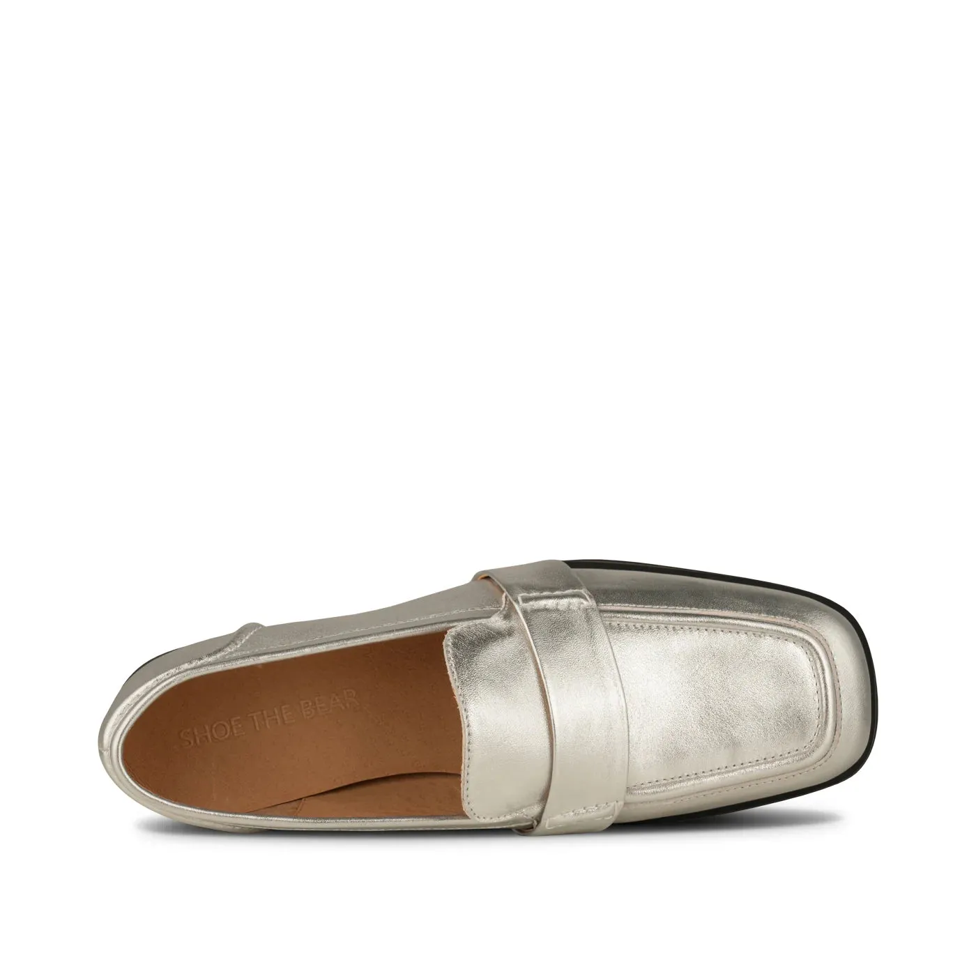 Shoe The Bear - Erika Saddle Loafer Leather in Silver Metallic