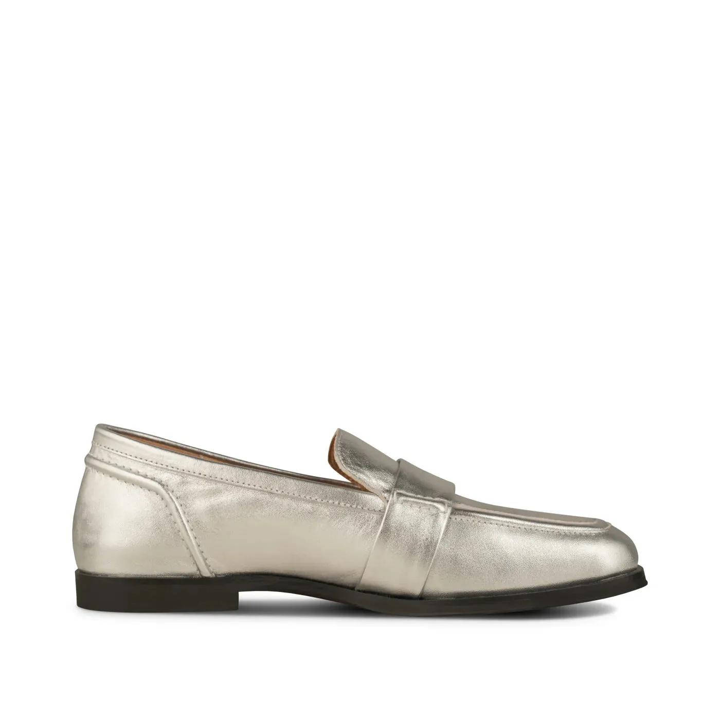 Shoe The Bear - Erika Saddle Loafer Leather in Silver Metallic
