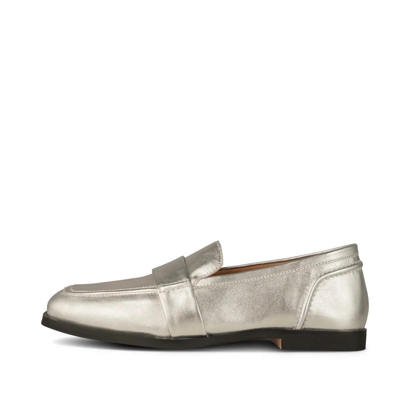 Shoe The Bear - Erika Saddle Loafer Leather in Silver Metallic