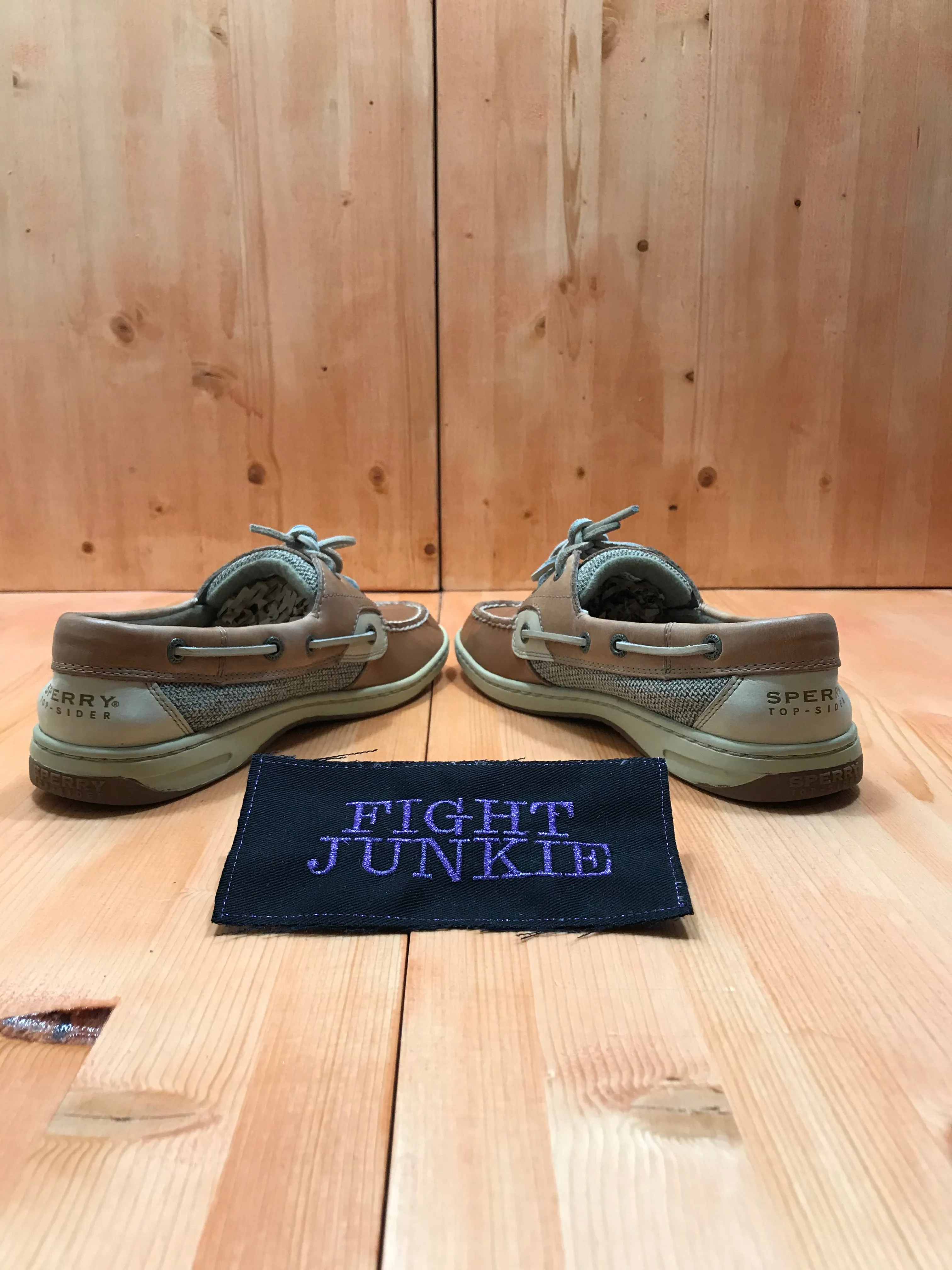 SPERRY BLUEFISH Women's Size 8.5 Leather Boat Shoe Flats Loafers Tan