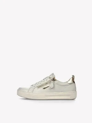 Tamaris Women's 8-83707-42 Leather Lace-Up Sneakers Off White Nappa