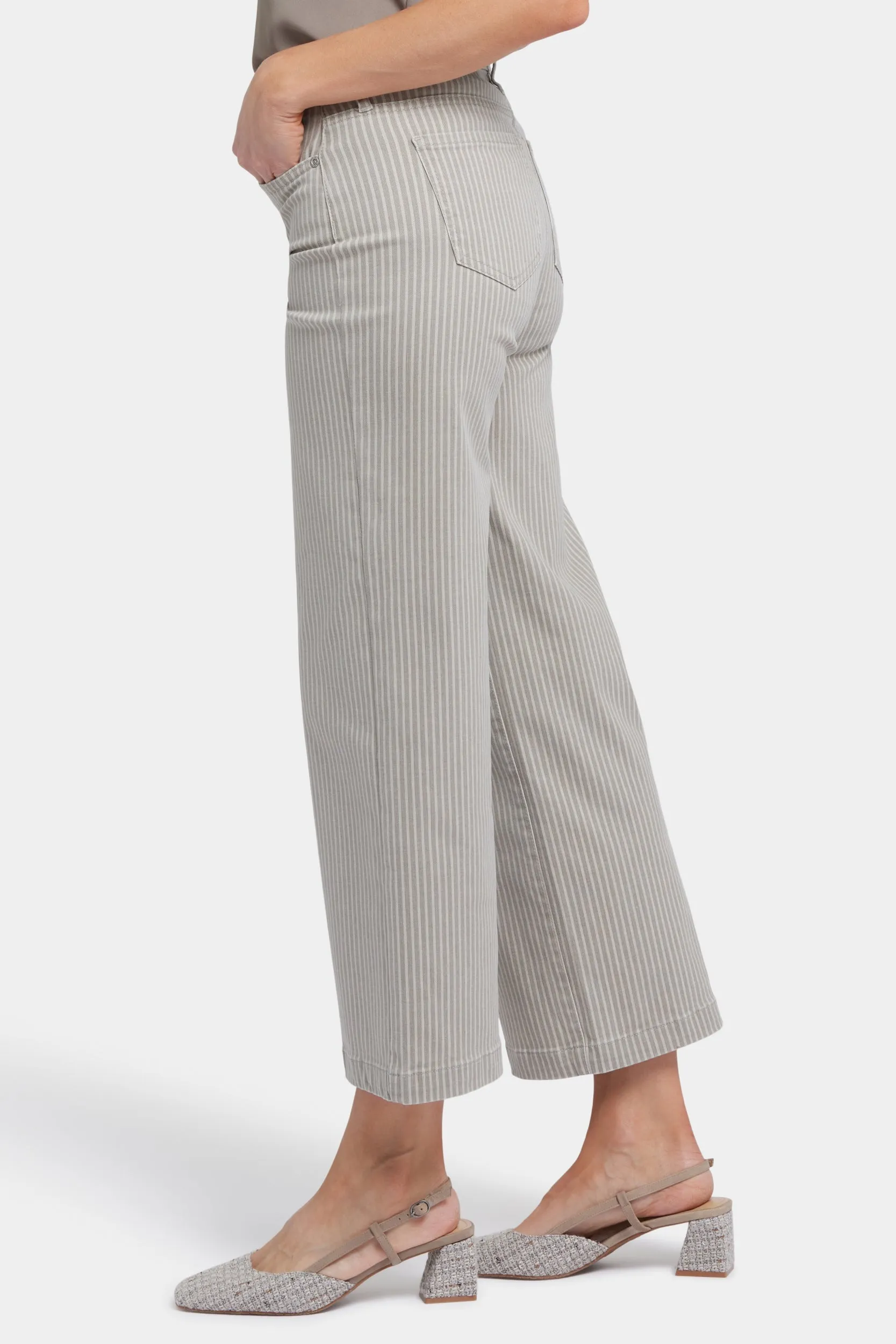 Teresa Wide Leg Ankle Jeans | Hidden Lodge Stripe