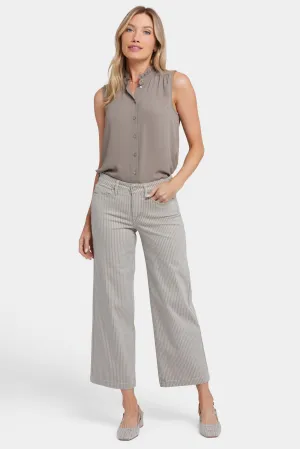 Teresa Wide Leg Ankle Jeans | Hidden Lodge Stripe