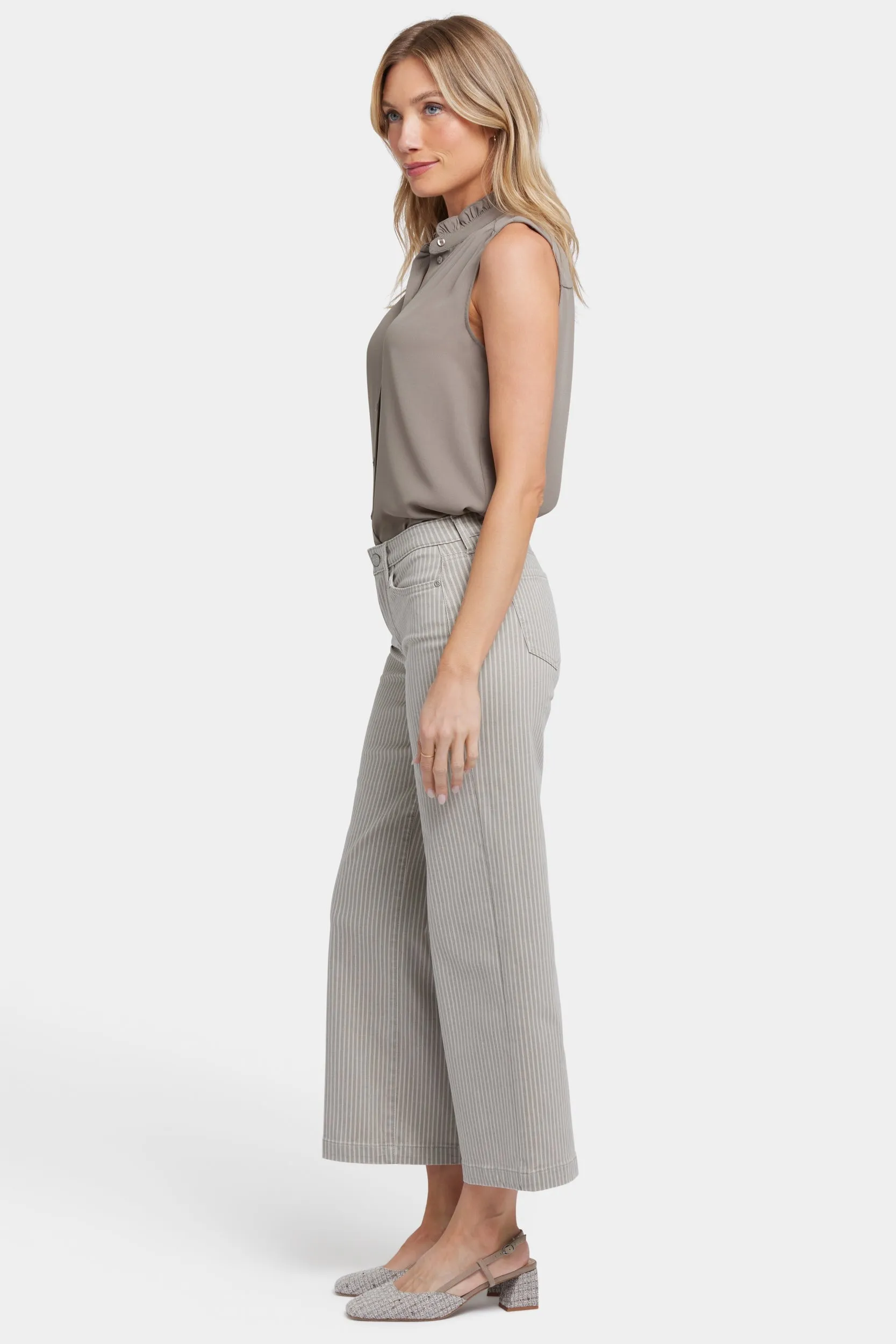 Teresa Wide Leg Ankle Jeans | Hidden Lodge Stripe