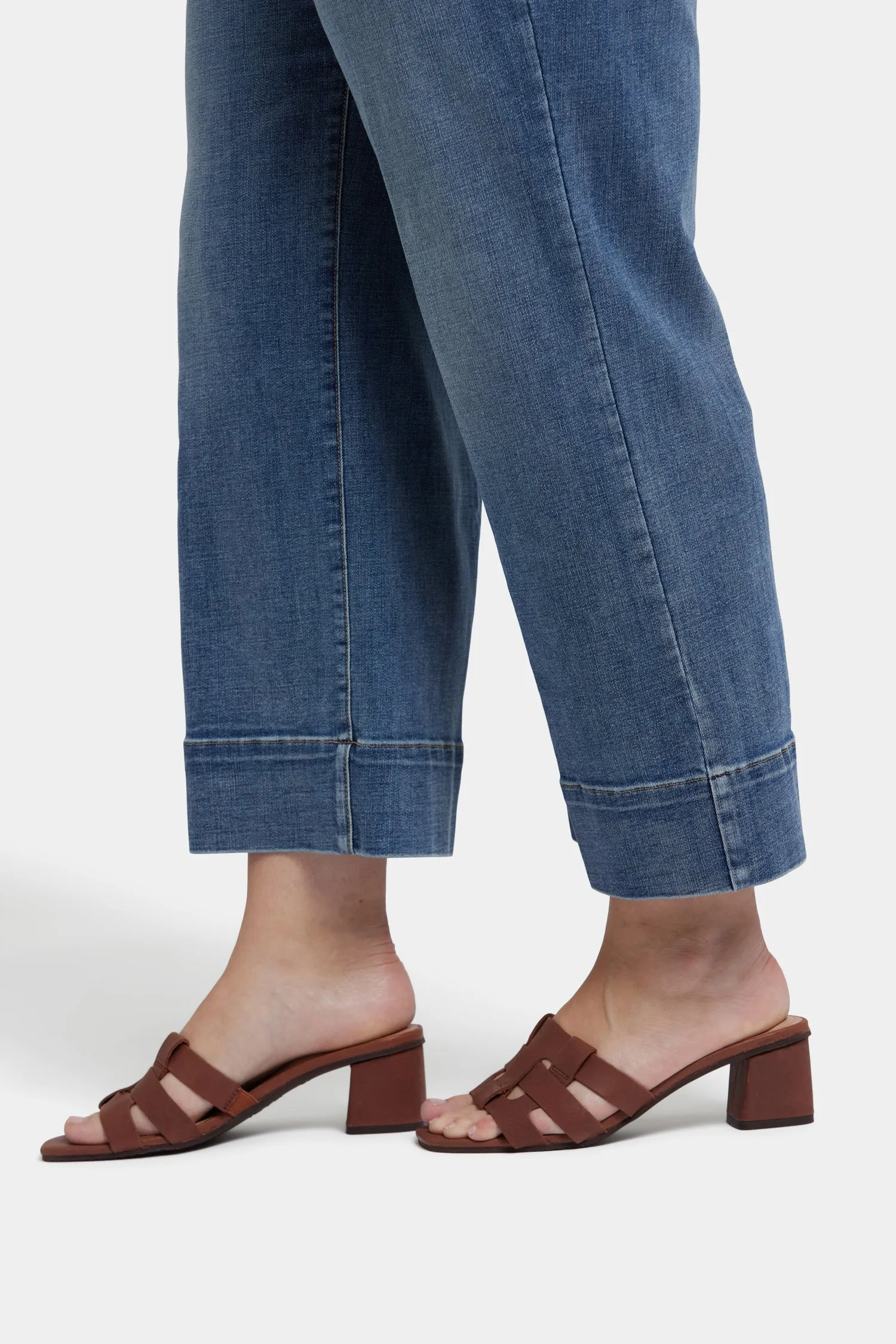 Teresa Wide Leg Ankle Jeans In Plus Size - Majorca Bay