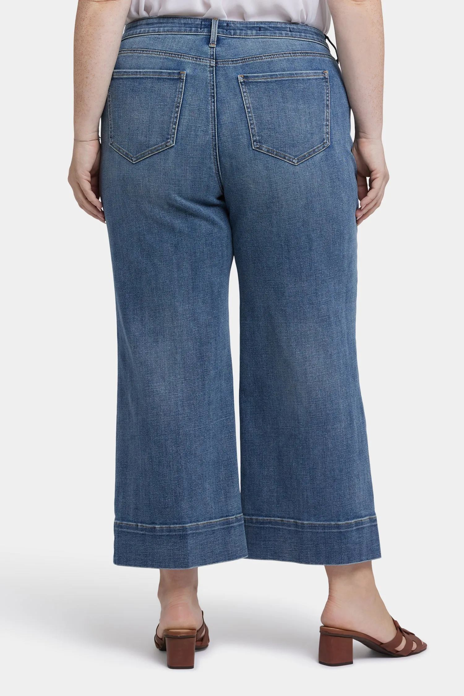 Teresa Wide Leg Ankle Jeans In Plus Size - Majorca Bay
