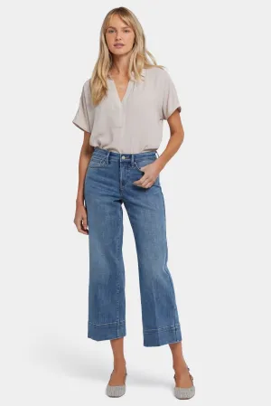 Teresa Wide Leg Ankle Jeans With 3" Hems | Majorca Bay