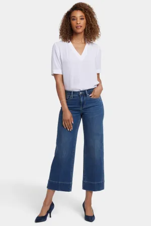 Teresa Wide Leg Ankle Jeans With 3" Hems | Valencia Surf