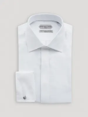The River Twill | Double Woven Cotton | French Cuff | White