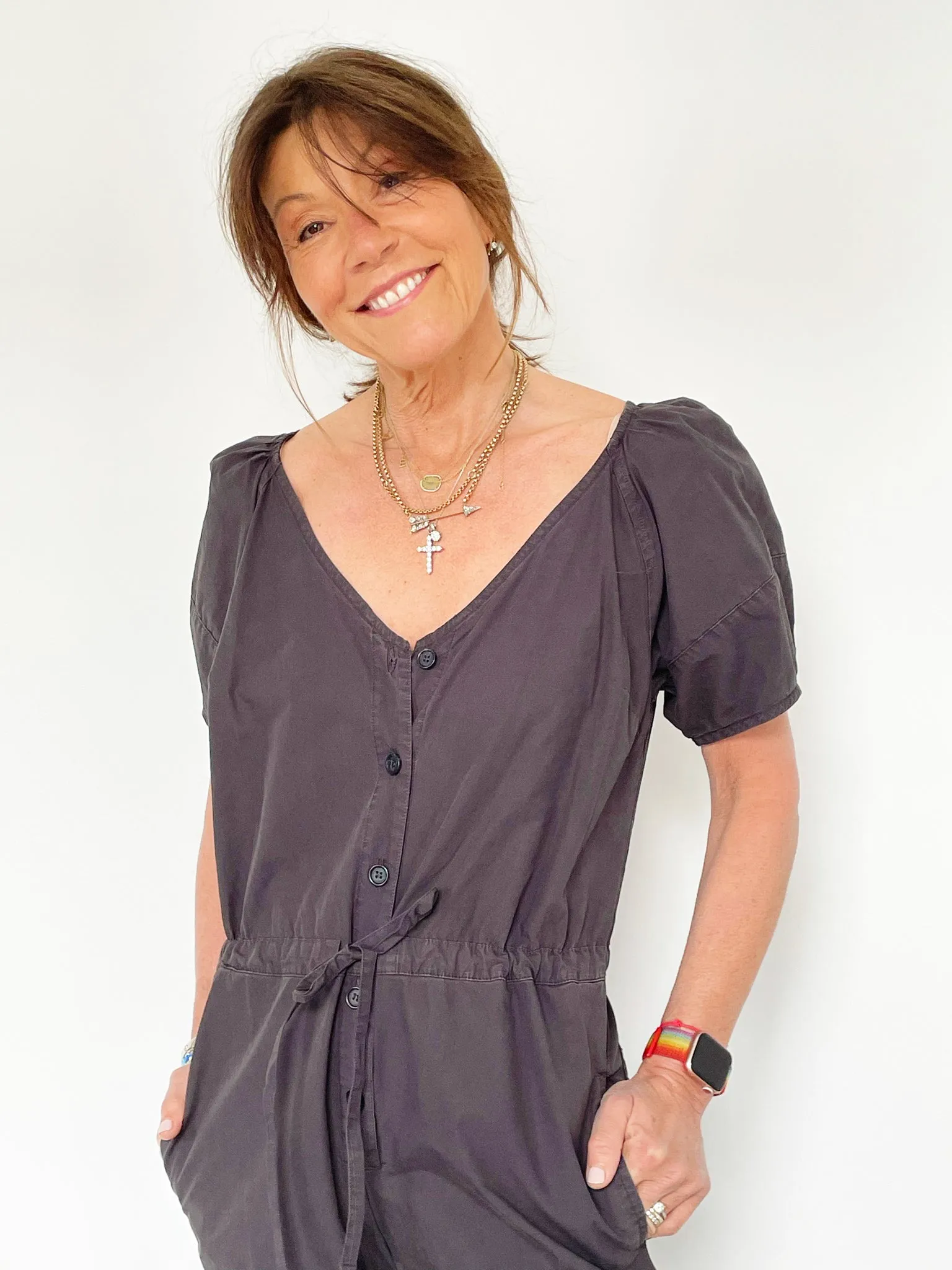 VELVET Drucie Jumpsuit in Black