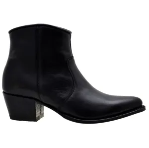 Women's Cowboy Boots Sendra 10393 Black Leather Cuban Heel