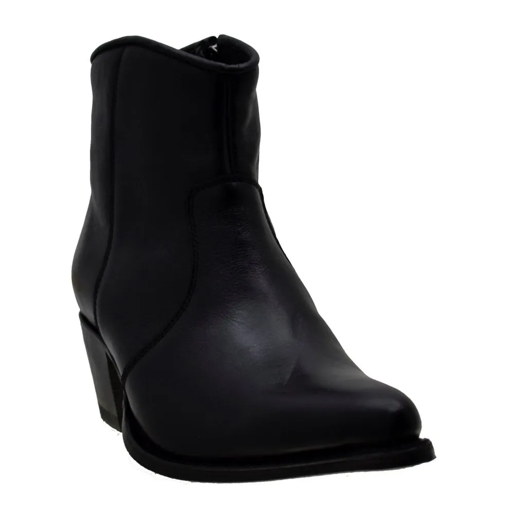 Women's Cowboy Boots Sendra 10393 Black Leather Cuban Heel