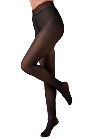 Women's Faux Sheer Fleece Lined Tights