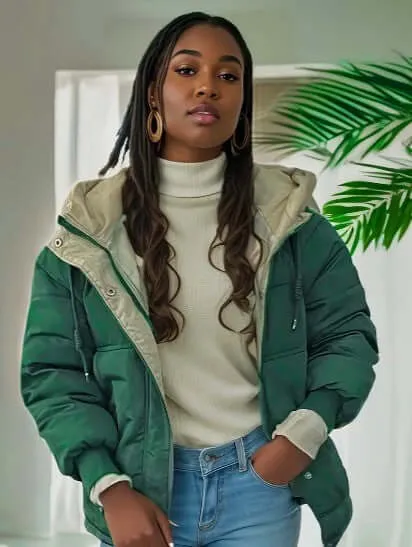 Women's Hooded Fleece-Lined Jacket: Warm & Stylish Outerwear