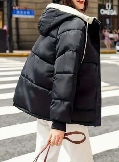 Women's Hooded Fleece-Lined Jacket: Warm & Stylish Outerwear